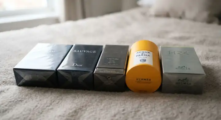 Мужские ароматы Bleu de Chanel, Dior Sauvage, Tom Ford, Acqua di Parma, Hermes