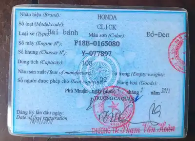 Honda Click 2011 Красно-Черный 108cc