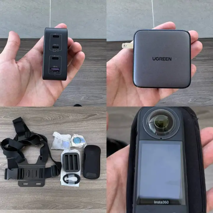 Вентилятор, сковорода, каподастр, кейс, Insta360x3, чемодан, шлемы, гантели, блок питания, мышь, подставка, фонарик, петлички