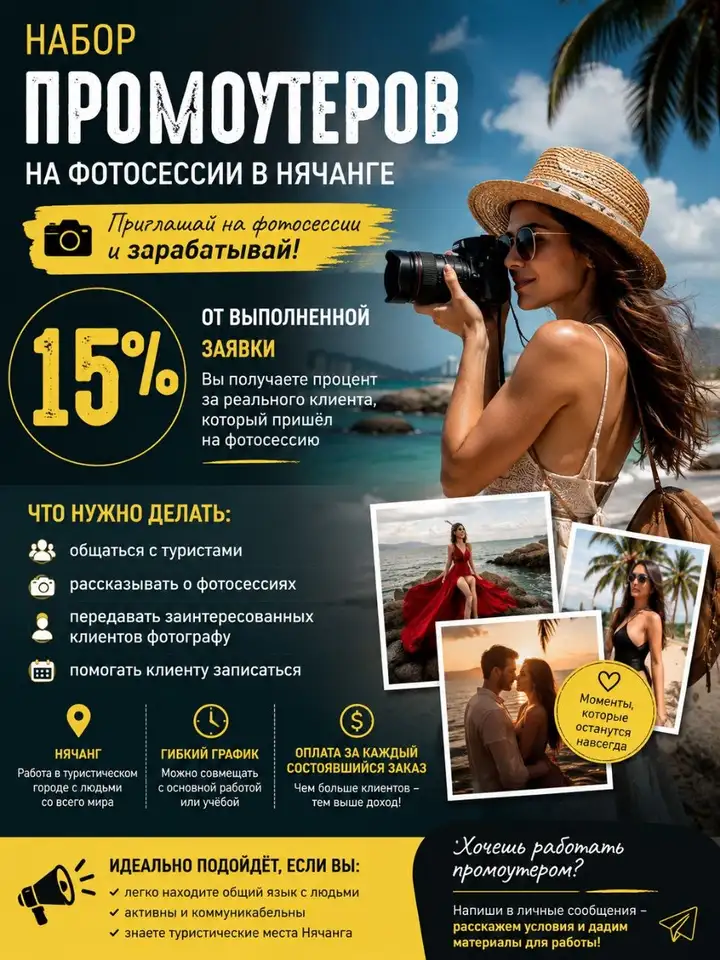 Набор промоутеров на фотосессии