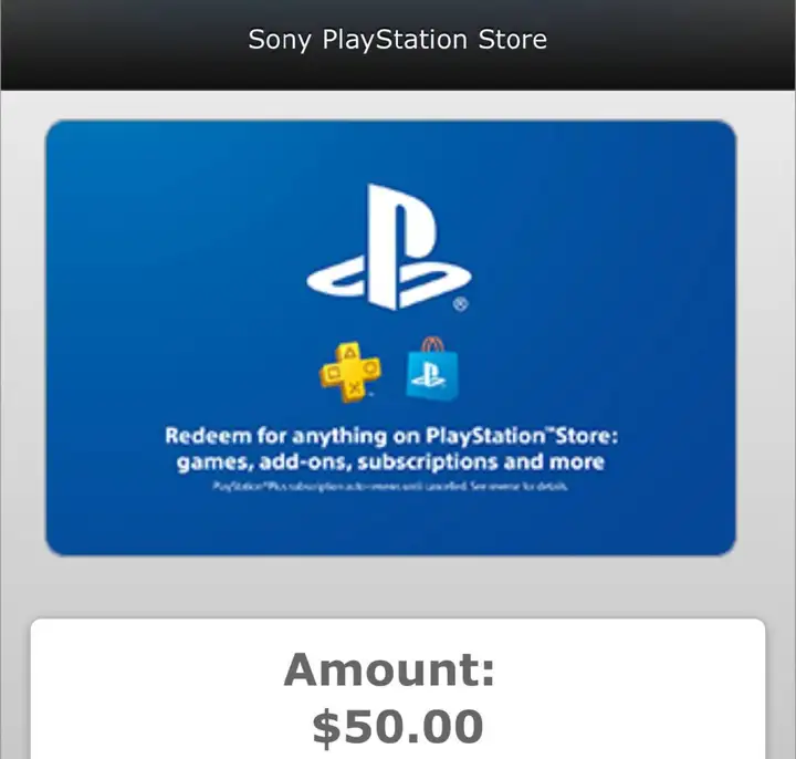 Гифт-карты PlayStation Store и AppStore