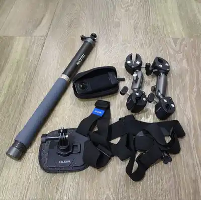 Insta360 X4 + селфипалка 3м, держатели, крепление на грудь