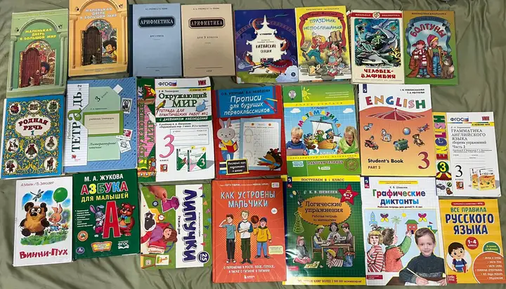 Пакет детских книг и учебных пособий на русском (22 шт.)