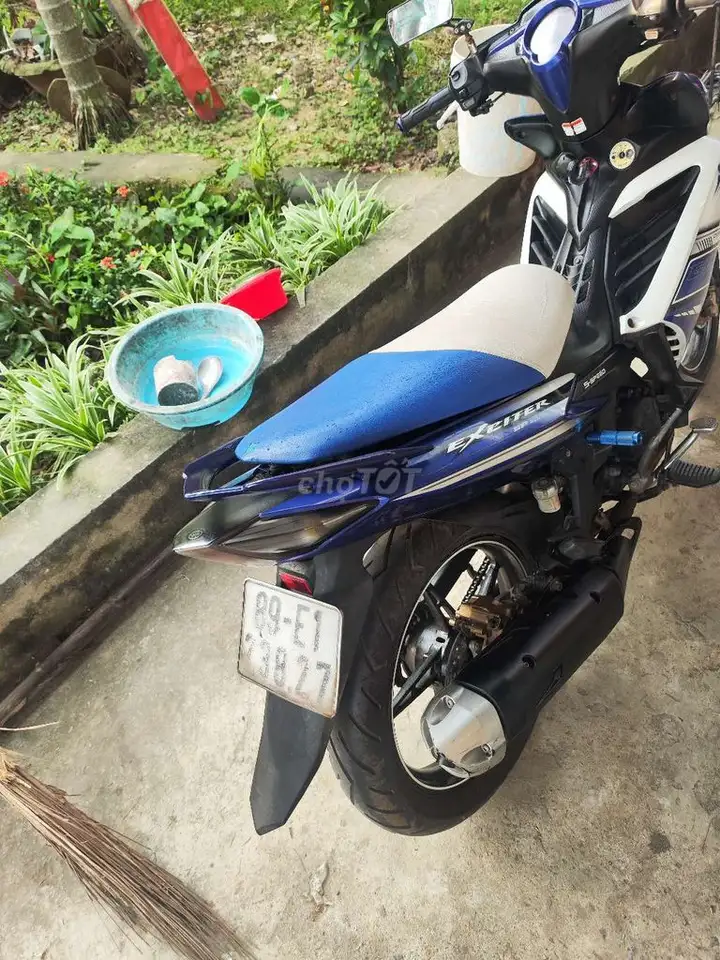 Yamaha Exciter 135 2014 белый-синий, родной двигатель, отличное состояние