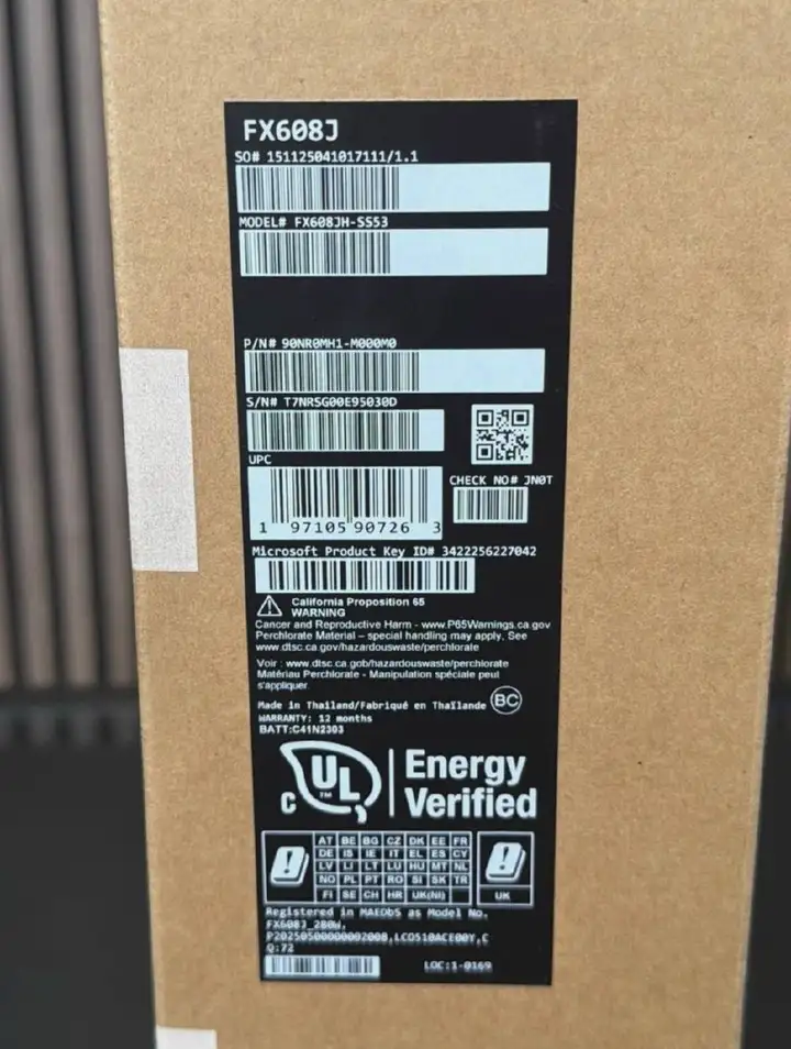ASUS TUF Gaming F16 Gaming Laptop RTX 5050 16GB RAM 512GB SSD