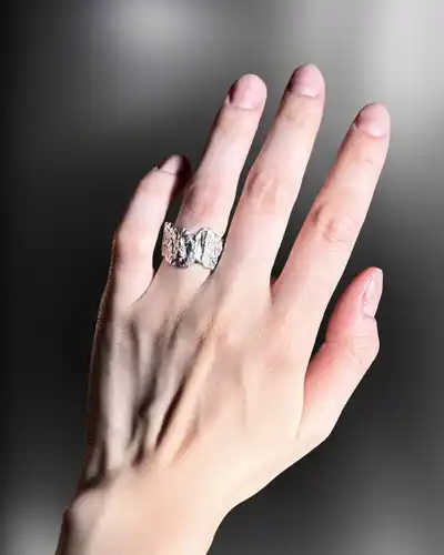 Кольцо из серебра 925 пробы, ручная работа