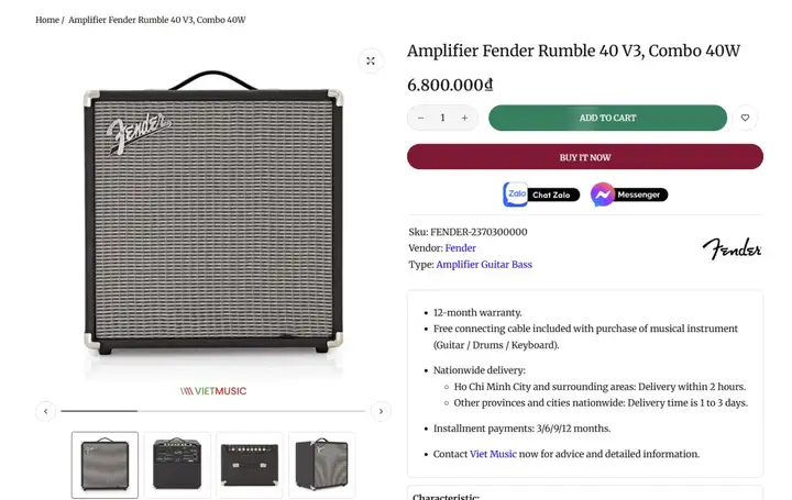 Бас-комбик Fender Rumble 40wt