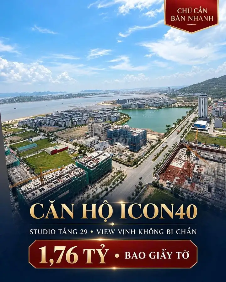 Студия в Icon40, 29 этаж, прямой вид на залив
