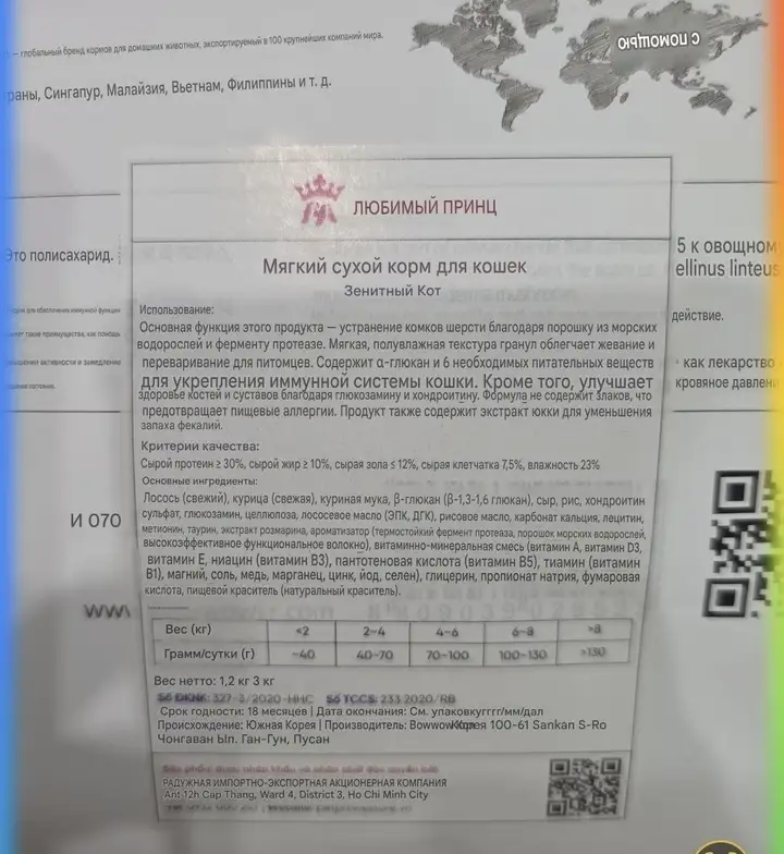 Корм Zenith Premium для кошек