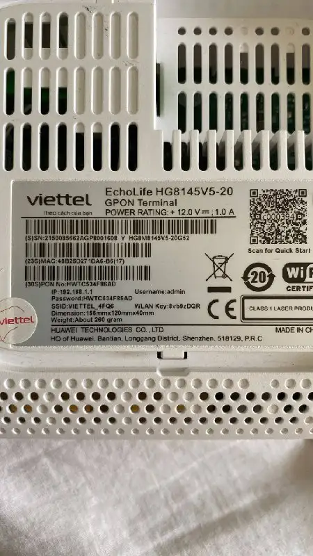 Роутер Viettel / Huawei HG8145V5
