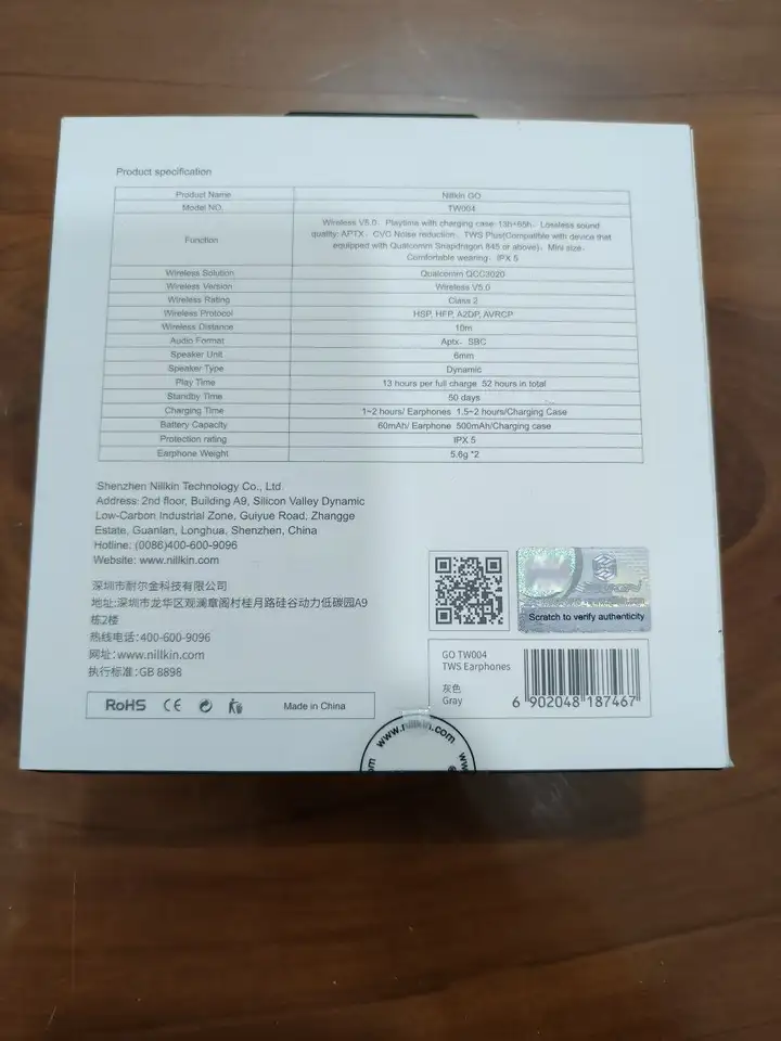 Беспроводные наушники Nillkin GO TW004