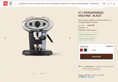 Кофемашина illy X7.1 IperEspresso