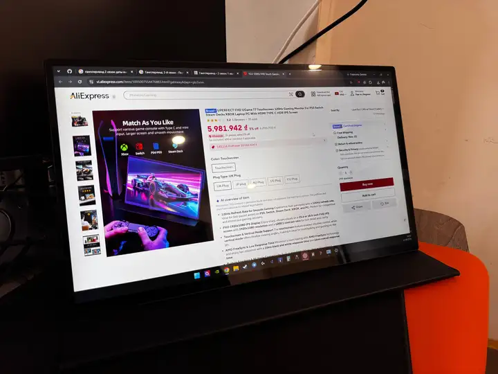 Сенсорный монитор Generic J585J32 FHD 120 Гц 18''