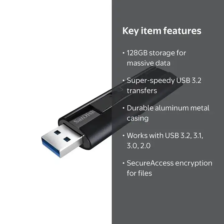 Флешка Sandisk 128GB Extreme Pro USB 3.2 Solid State