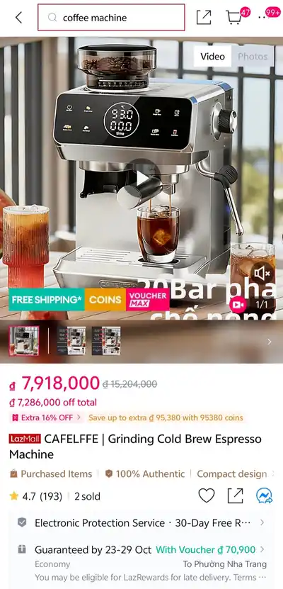 Кофемашина CAFELFFE с кофемолкой