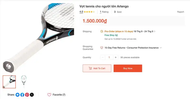Теннисная ракетка Artengo Carbon