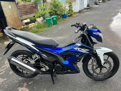 Honda Sonic синий белый, мотоцикл с ручным сцеплением