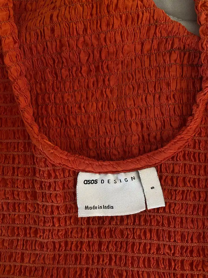 Платья ASOS Design коралловое и белое хлопковое