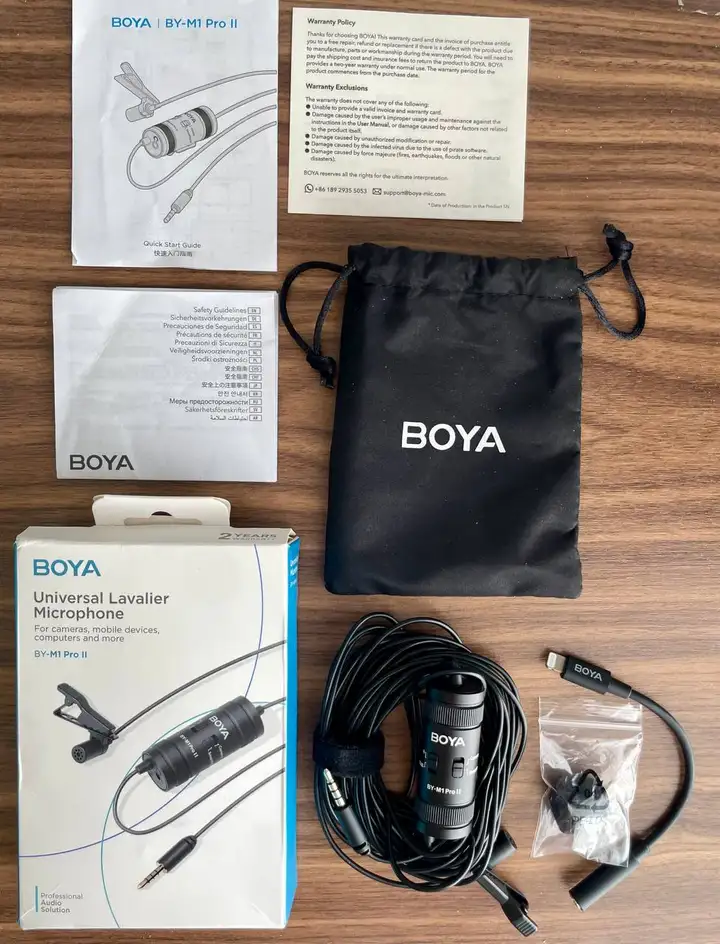BOYA BY-M1 Pro II + BOYA BY-K3 (Lightning)