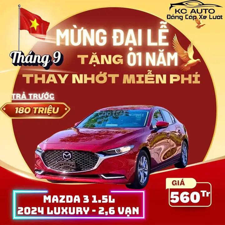 Mazda 3 1.5L Luxury 2024 Автомат 6 ст. Бензин Красный