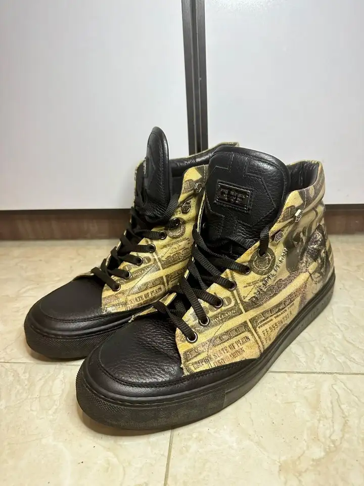 Кеды Philipp Plein High-Top «Dollar Skull»