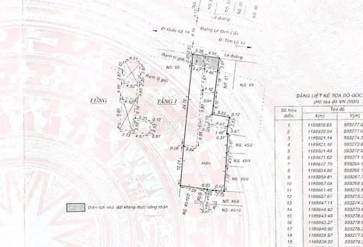 Дом на ул. Ле Динь Кань, 426 м2, 8x40м, 35 млрд донг