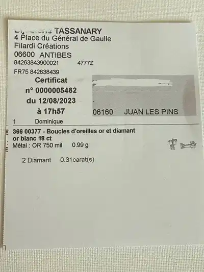 Серьги из белого золота с бриллиантами