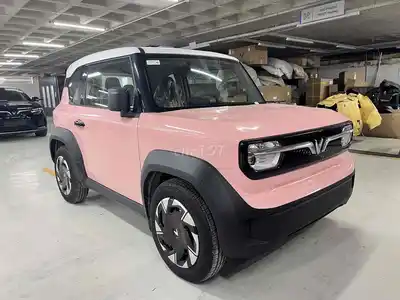 Электромобиль Vinfast VF3 Plus 2026, розовый с белой крышей