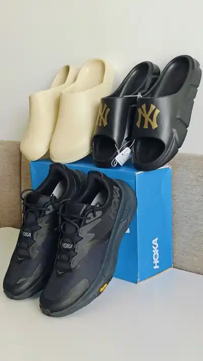Тапки NY 44 размер, Тапки бежевые 45-46, Кроссовки Hoka 46