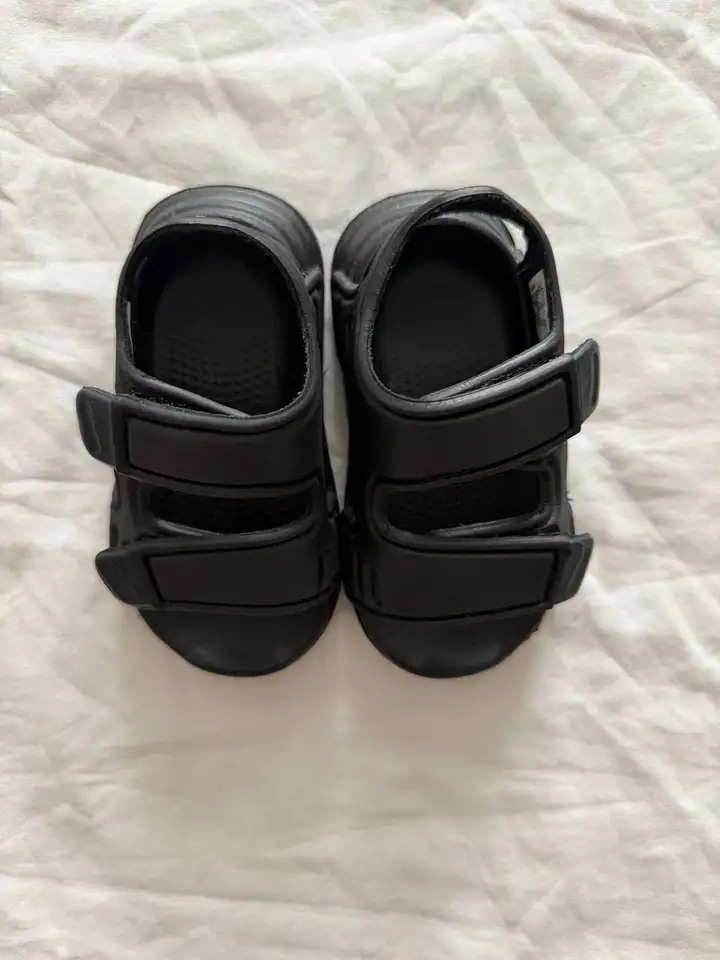 Рубашка голубая, Сандали adidas