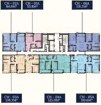 Квартира в Celestine Westlake, Tay Ho, 3 спальни, 110.6м2