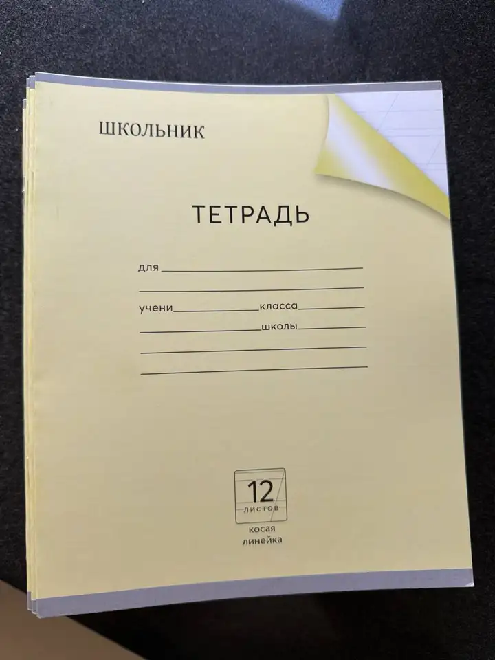 Тетради в косую линию