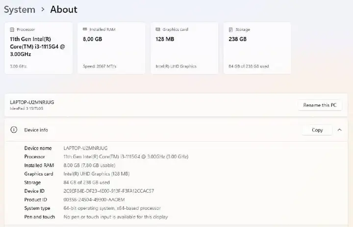 Ноутбук Lenovo IdeaPad 3 15ITL05