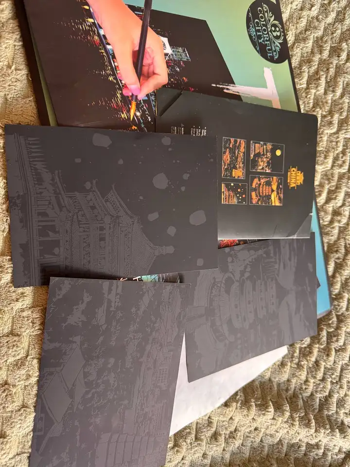 Набор Art scratch из 3 картин А5, Китай