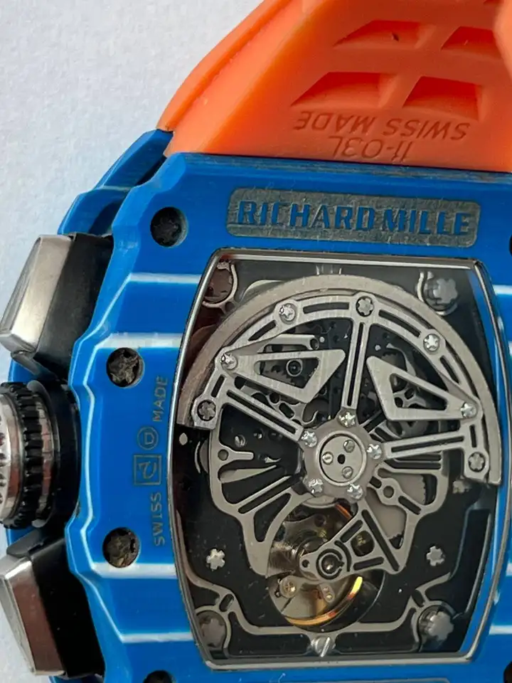 Часы Richard Mille RM11-03 (Blue/Orange) — Премиум Копия