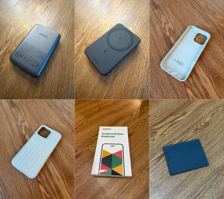 Power bank UGREEN 10.000, чехол iPhone 16 Pro Max, стекло защитное UGREEN, кардхолдер Тиньков
