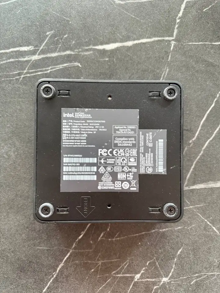 Мини-PC Intel NUC 12 Pro NUC12WSKi7 64ГБ RAM 2TB UBUNTU 24