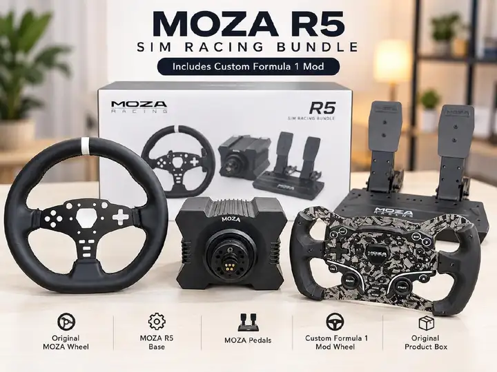 MOZA R5 полный комплект с Formula 1 mod