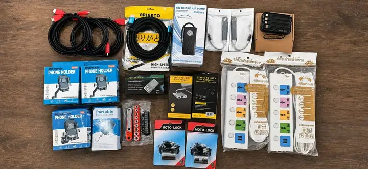 Электроника, замки, держатели, весы, насосы, power bank