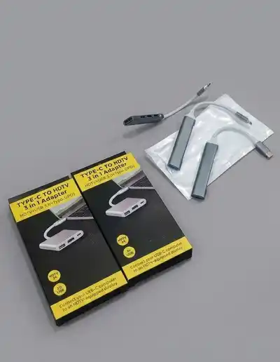 Переходник Type C 3in1, Type C-USB хаб, HDMI кабели