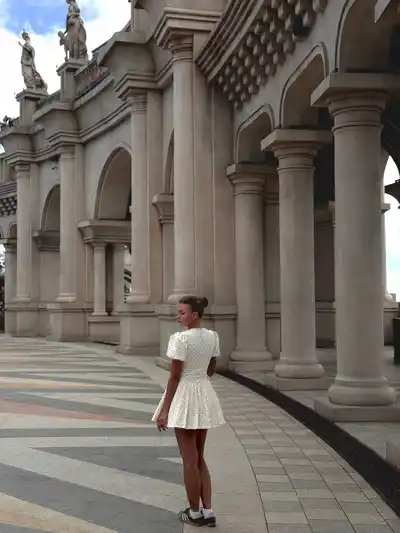 Платье в горошек S/M